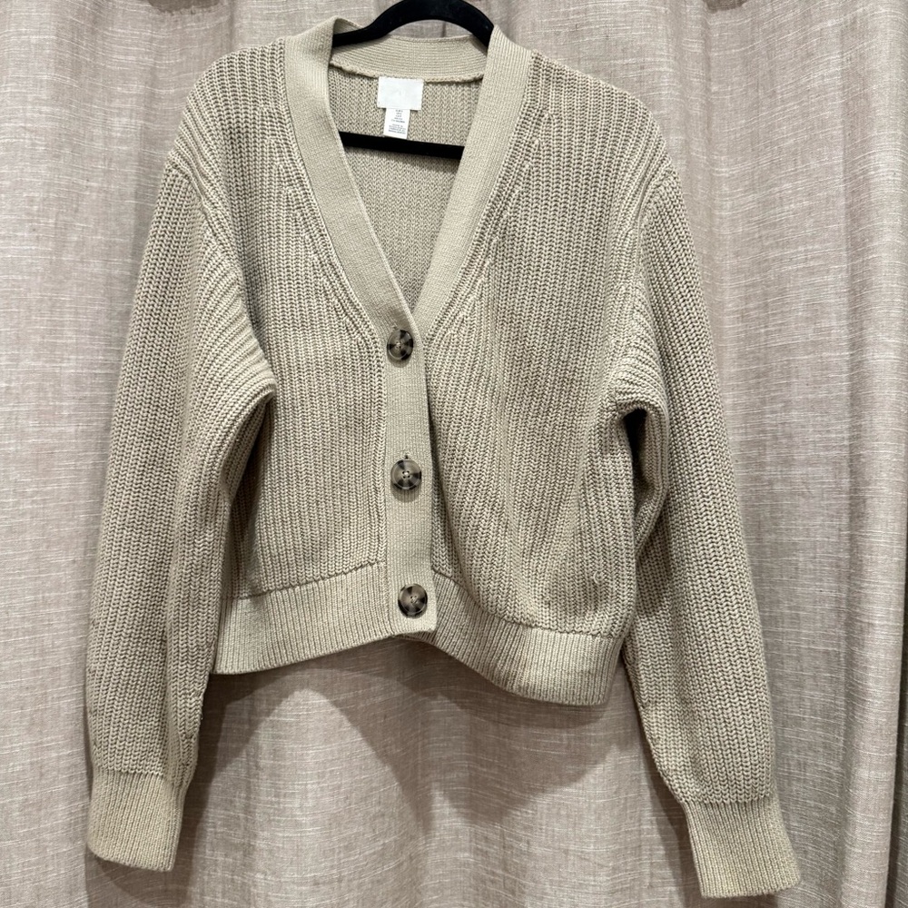 H&M Ribbed Knit Cardigan
